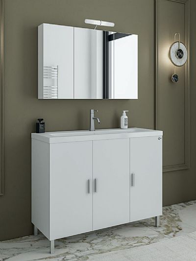 roma 100 white set έπιπλο μπάνιου