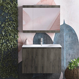 magnolia S 75 walnut, πλήρες έπιπλο μπάνιου