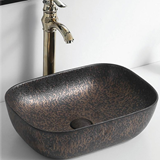 elegan-5 rusty 46,5x32x13,5 νιπτήρας επικαθήμενος