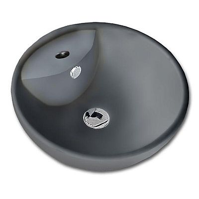 D-450 mat grey Ø46x18 νιπτήρας επικαθήμενος
