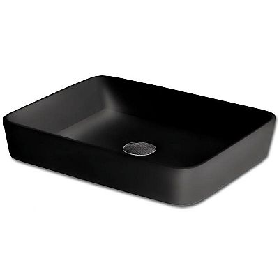 lungo como black mat 48,5x37,5x14 νιπτήρας επικαθήμενος