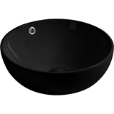 creso-21 glossy black Ø43,5x17 νιπτήρας επικαθήμενος