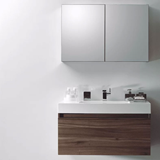 eco-100 πλήρες έπιπλο μπάνιου walnut μηχανισμός soft closing