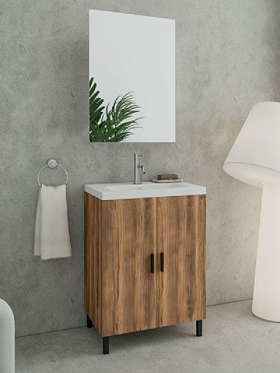 slim roma 60 amber baroque oak set έπιπλο μπάνιου