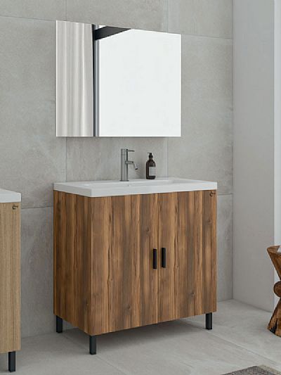 slim roma 80 amber baroque oak set έπιπλο μπάνιου