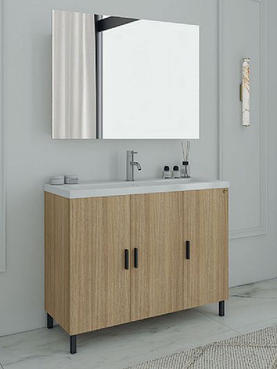 slim roma 100 slavonia oak set έπιπλο μπάνιου