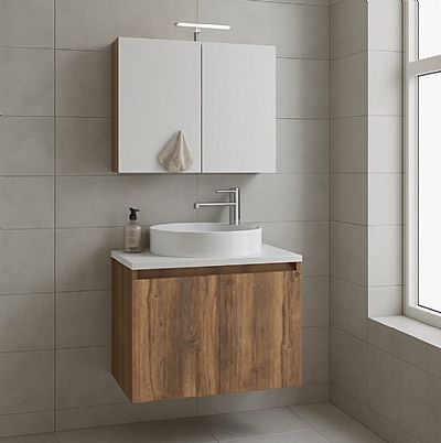 verona 60 white top - amber baroque oak