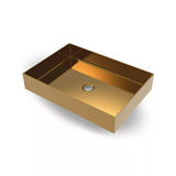 νιπτήρας πάγκου χρυσός inox pvd 55x38x10cm