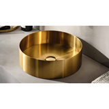 νιπτήρας πάγκου χρυσός inox pvd 40x12cm