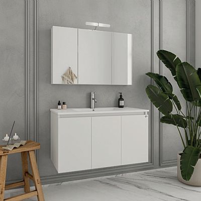 verona 90 white set έπιπλο μπάνιου