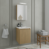 verona 40 slavonia oak & strada set έπιπλο μπάνιου