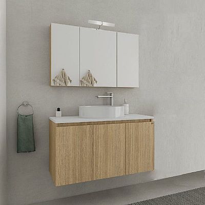verona 90 white top - slavonia oak set έπιπλο
