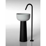 hidra sphere shine grey / black νιπτήρας δαπέδου Φ44 H92